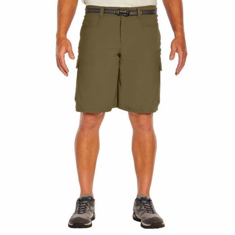 Orvis Mens Tech Cargo Shorts Size 32 Green Belted